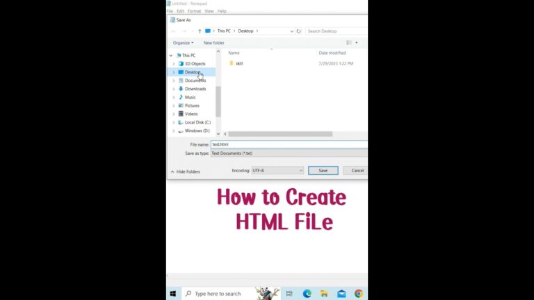 How to Create HTML File 🔥👨‍💻💻 || #shorts